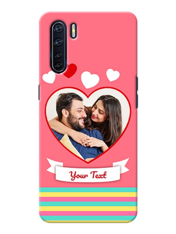 Custom Oppo F15 Personalised mobile covers: Love Doodle Design