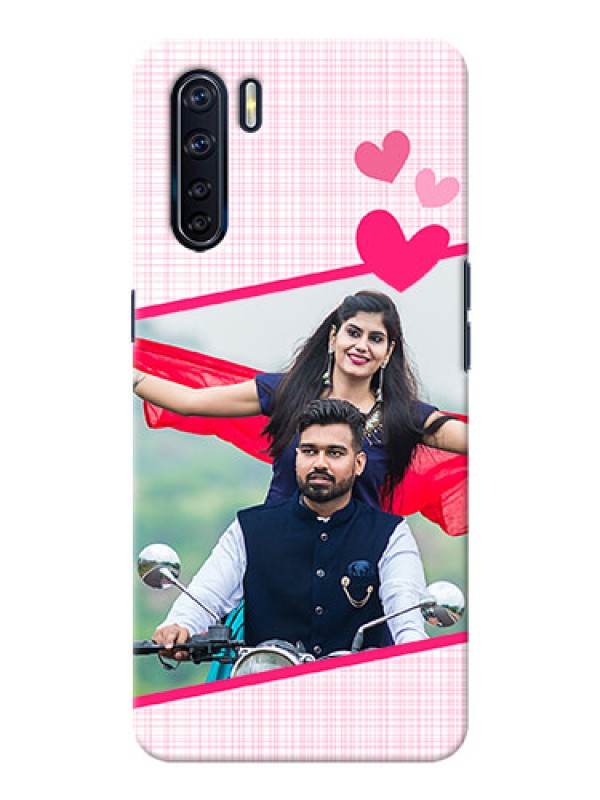 Custom Oppo F15 Personalised Phone Cases: Love Shape Heart Design