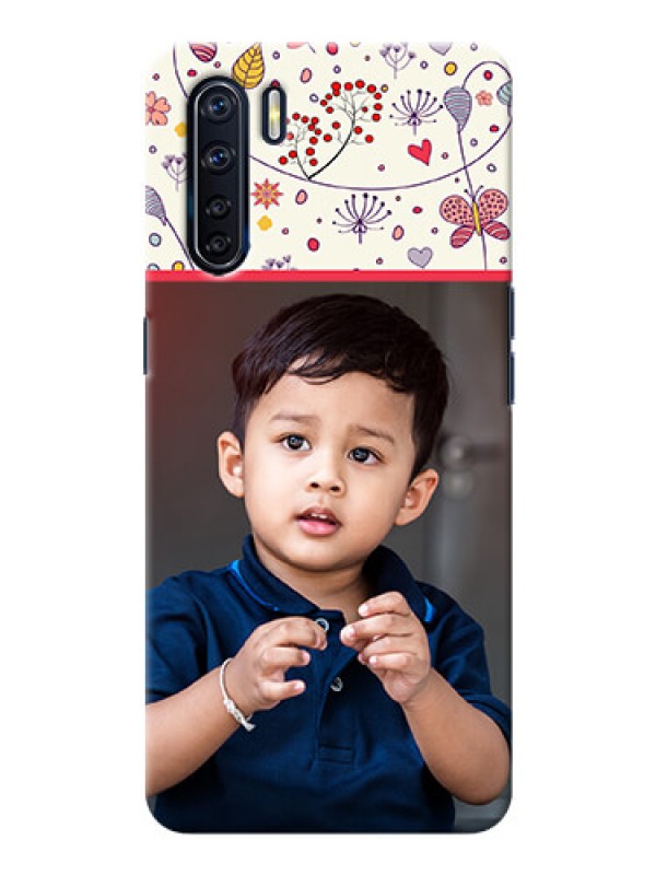 Custom Oppo F15 phone back covers: Premium Floral Design
