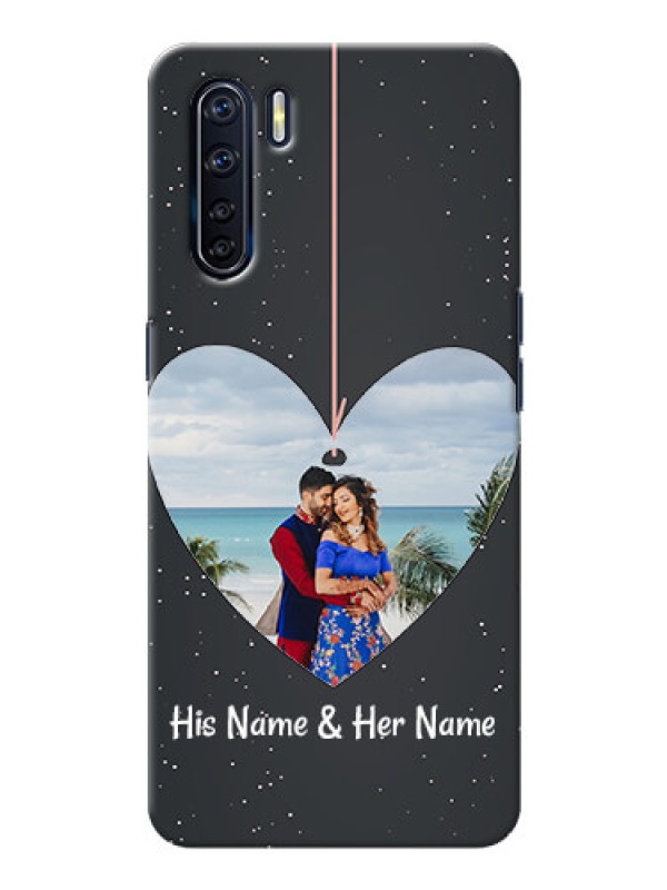 Custom Oppo F15 custom phone cases: Hanging Heart Design