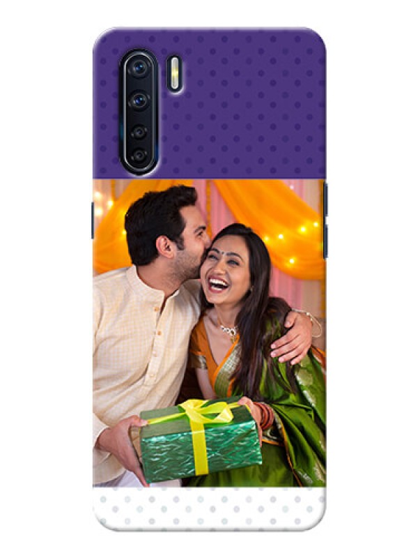 Custom Oppo F15 mobile phone cases: Violet Pattern Design