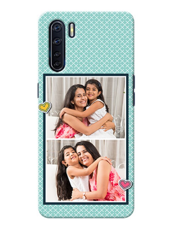 Custom Oppo F15 Custom Phone Cases: 2 Image Holder with Pattern Design