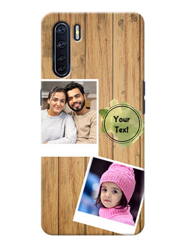 Custom Oppo F15 Custom Mobile Phone Covers: Wooden Texture Design