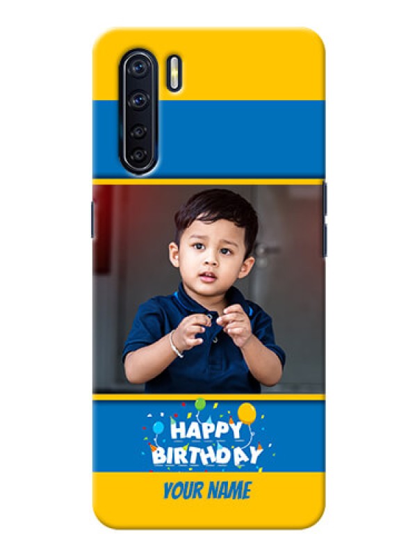 Custom Oppo F15 Mobile Back Covers Online: Birthday Wishes Design