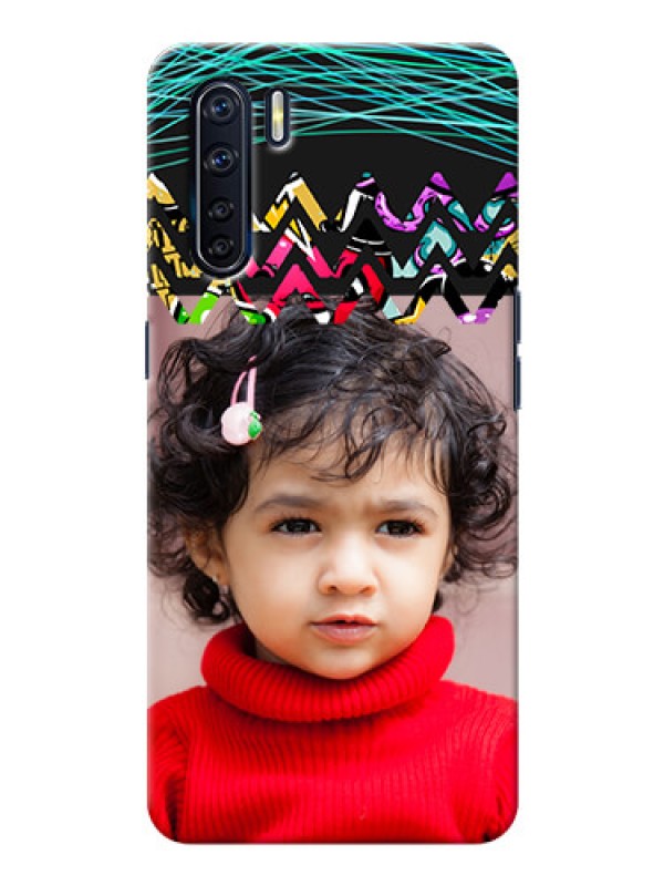 Custom Oppo F15 personalized phone covers: Neon Abstract Design