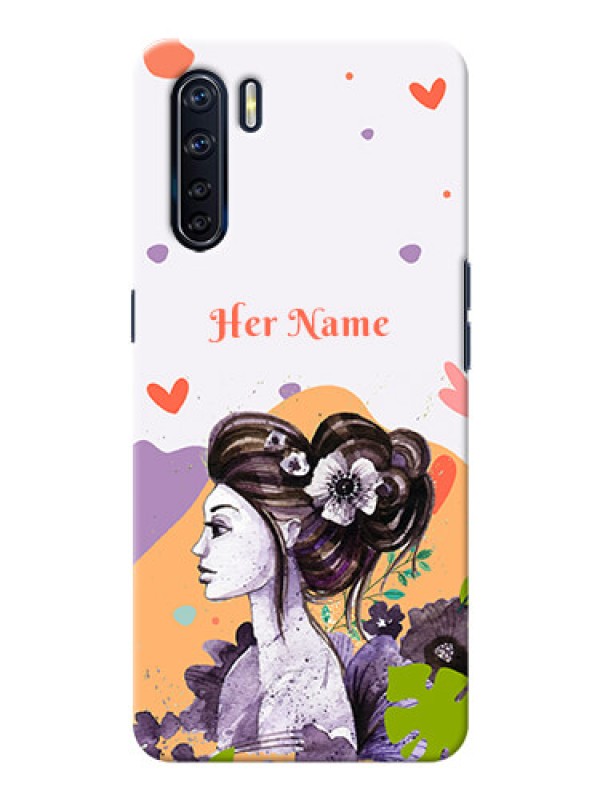 Custom Oppo F15 Custom Mobile Case with Woman And Nature Design