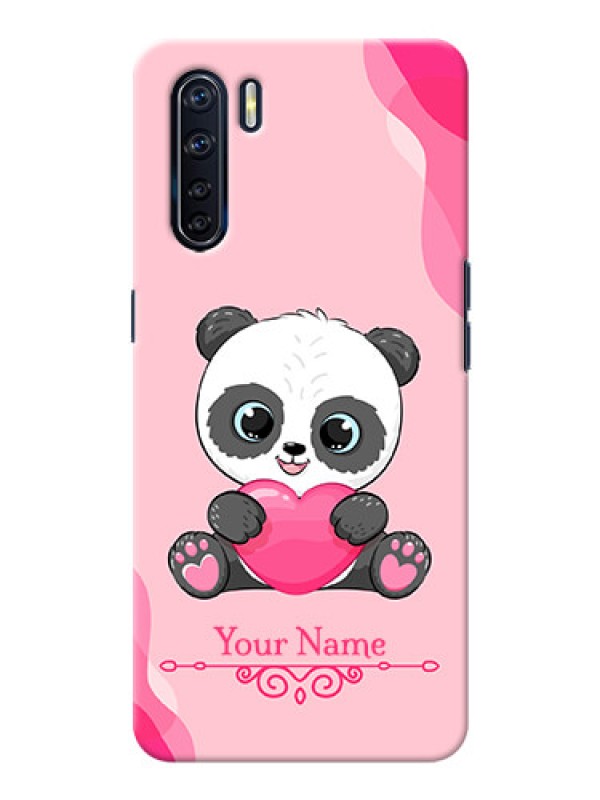 Custom Oppo F15 Mobile Back Covers: Cute Panda Design