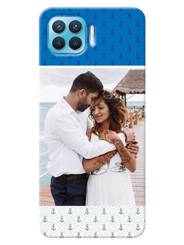 Custom Oppo F17 Pro Mobile Phone Covers: Blue Anchors Design