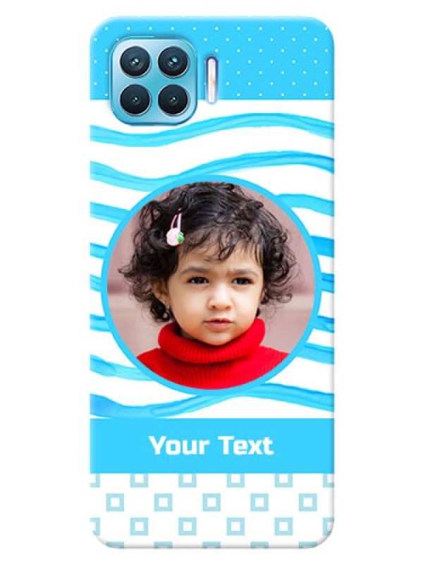 Custom Oppo F17 Pro phone back covers: Simple Blue Case Design