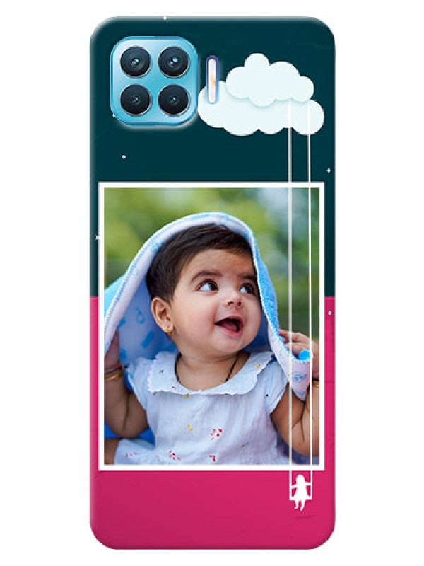 Custom Oppo F17 Pro custom phone covers: Cute Girl with Cloud Design