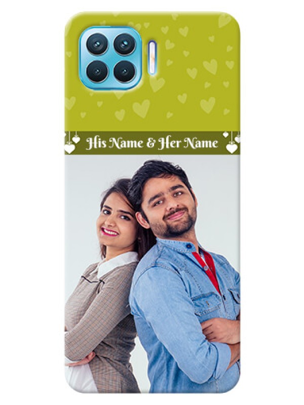 Custom Oppo F17 Pro custom mobile covers: You & Me Heart Design
