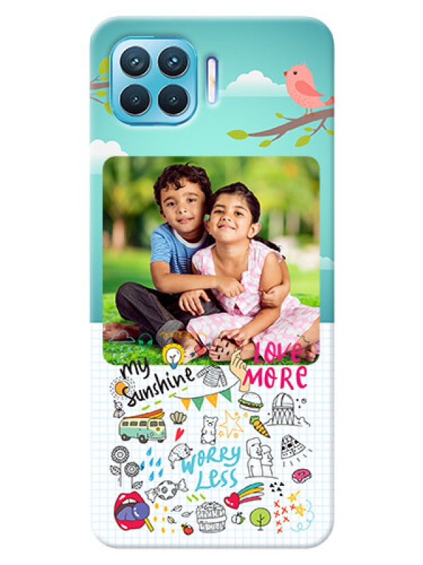 Custom Oppo F17 Pro phone cases online: Doodle love Design
