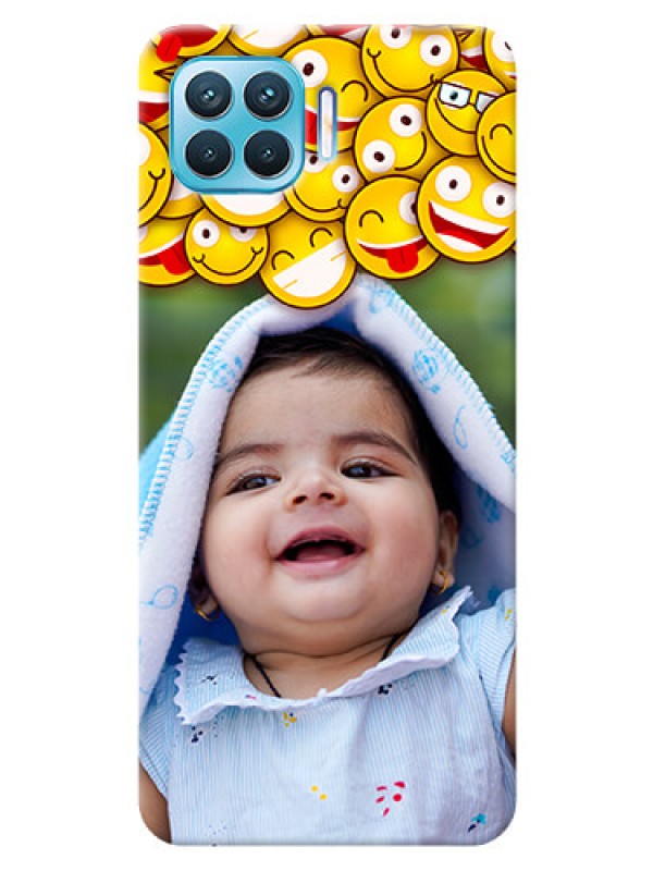 Custom Oppo F17 Pro Custom Phone Cases with Smiley Emoji Design