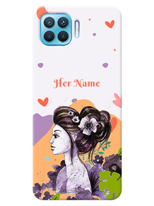 Custom Oppo F17 Pro Custom Mobile Case with Woman And Nature Design