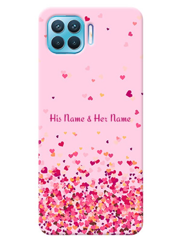 Custom Oppo F17 Pro Phone Back Covers: Floating Hearts Design