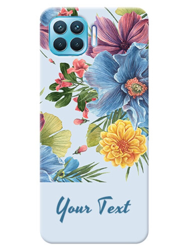 Custom Oppo F17 Pro Custom Phone Cases: Stunning Watercolored Flowers Painting Design