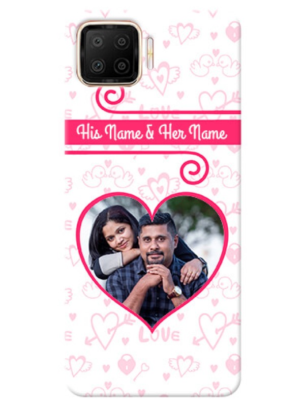Custom Oppo F17 Personalized Phone Cases: Heart Shape Love Design