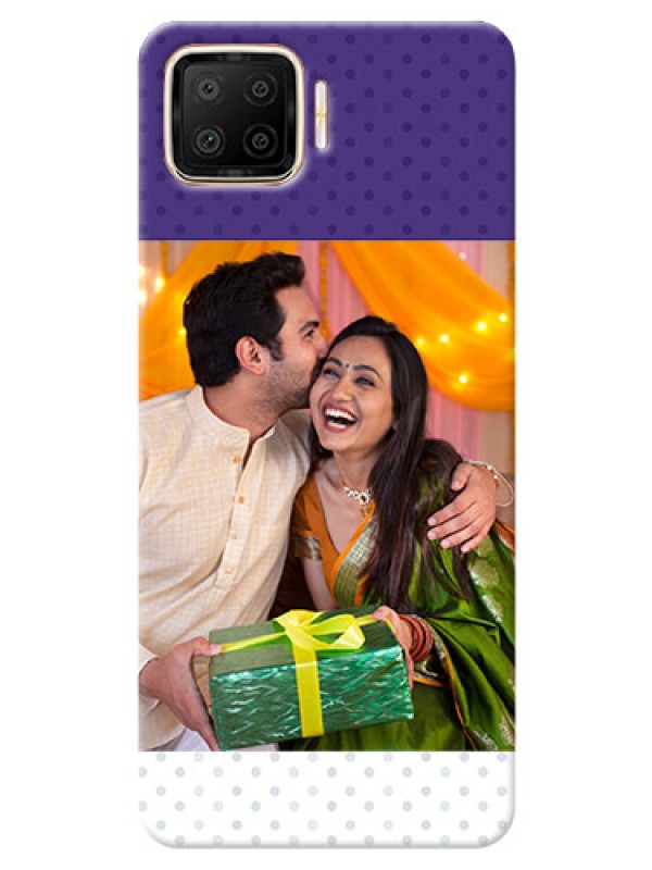Custom Oppo F17 mobile phone cases: Violet Pattern Design