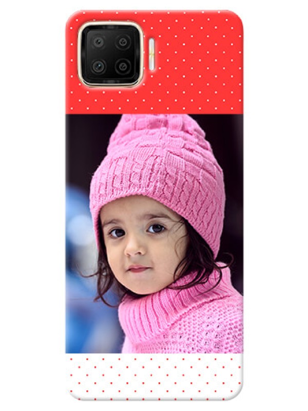 Custom Oppo F17 personalised phone covers: Red Pattern Design