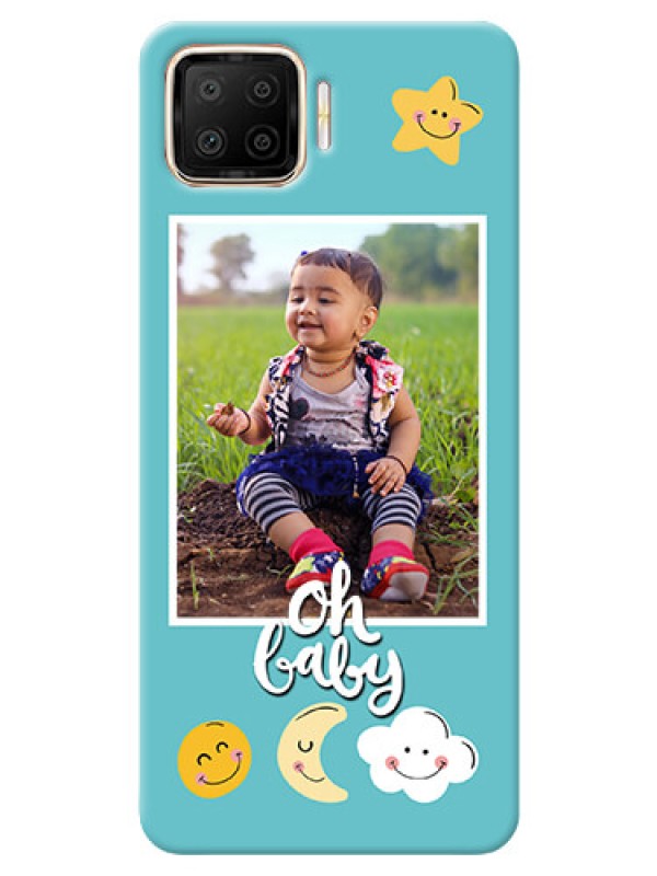 Custom Oppo F17 Personalised Phone Cases: Smiley Kids Stars Design