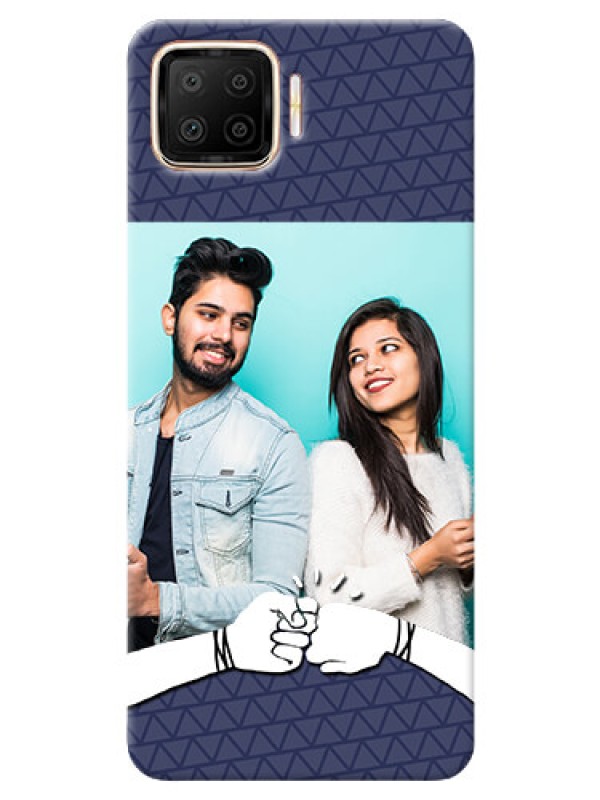 Custom Oppo F17 Mobile Covers Online with Best Friends Design  