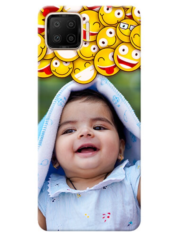Custom Oppo F17 Custom Phone Cases with Smiley Emoji Design