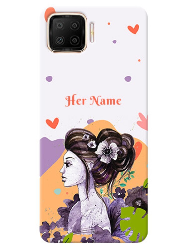 Custom Oppo F17 Custom Mobile Case with Woman And Nature Design