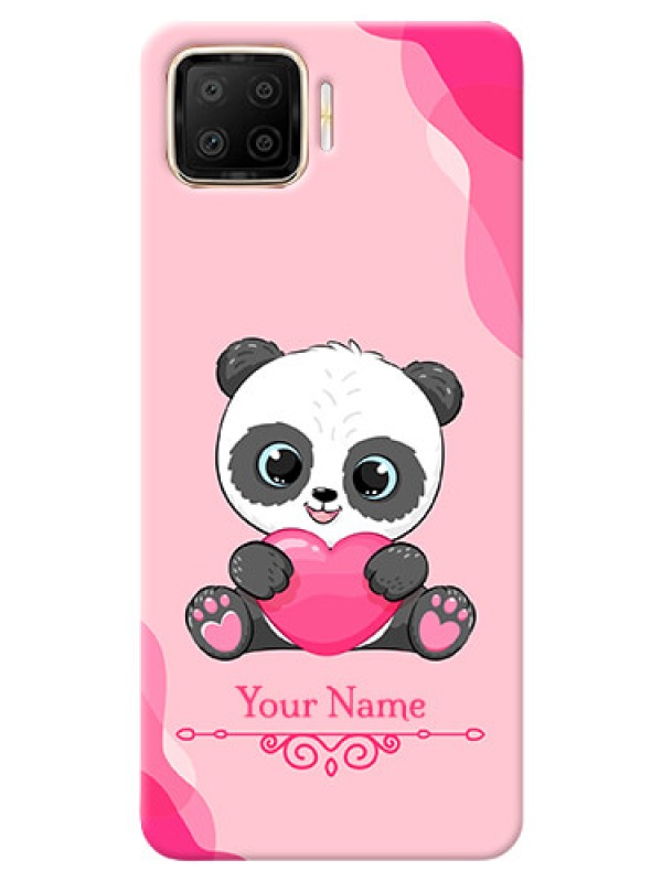 Custom Oppo F17 Mobile Back Covers: Cute Panda Design