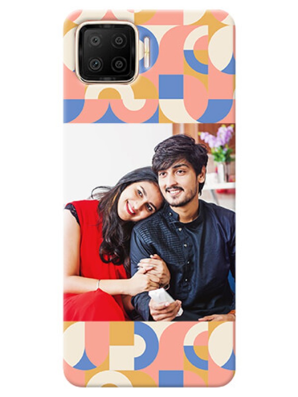 Custom Oppo F17 Custom Phone Covers: Semi-circle Maze Pattern Design