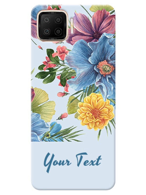 Custom Oppo F17 Custom Phone Cases: Stunning Watercolored Flowers Painting Design