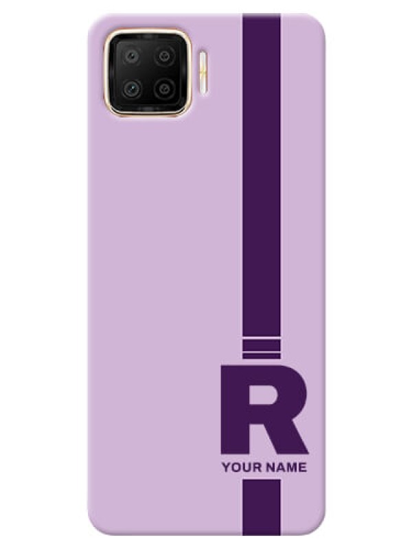 Custom Oppo F17 Custom Phone Covers: Simple dual tone stripe with name Design