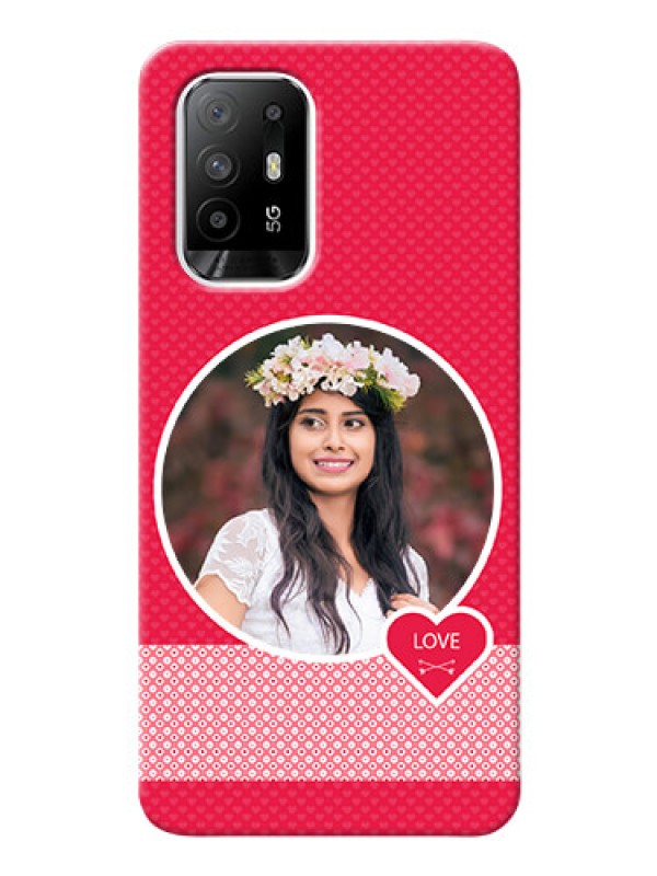Custom Oppo F19 Pro Plus 5G Mobile Covers Online: Pink Pattern Design