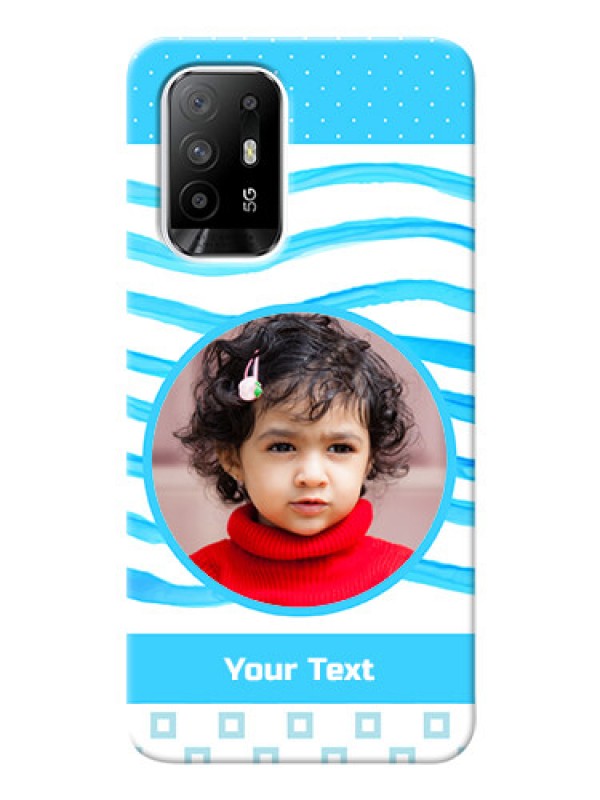 Custom Oppo F19 Pro Plus 5G phone back covers: Simple Blue Case Design