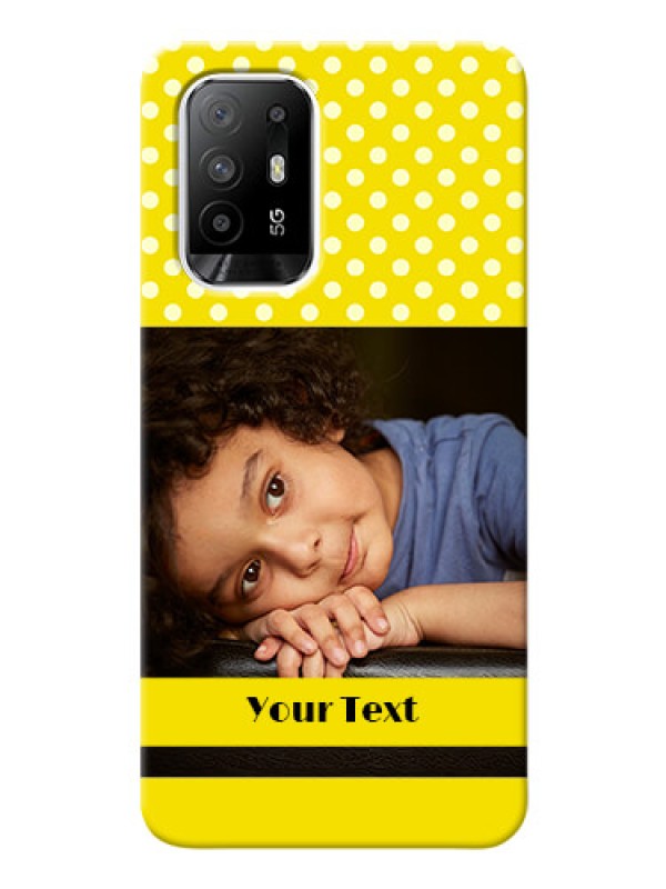 Custom Oppo F19 Pro Plus 5G Custom Mobile Covers: Bright Yellow Case Design