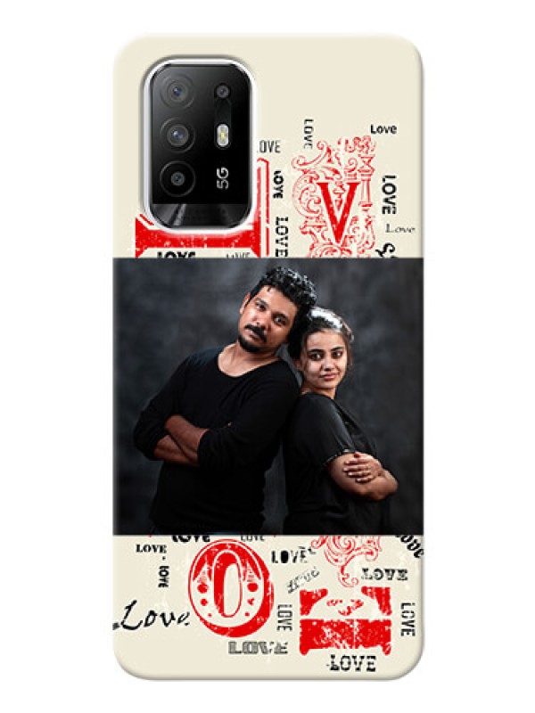 Custom Oppo F19 Pro Plus 5G mobile cases online: Trendy Love Design Case