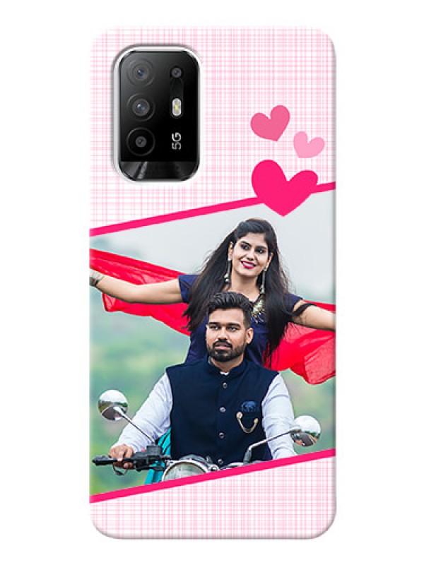 Custom Oppo F19 Pro Plus 5G Personalised Phone Cases: Love Shape Heart Design