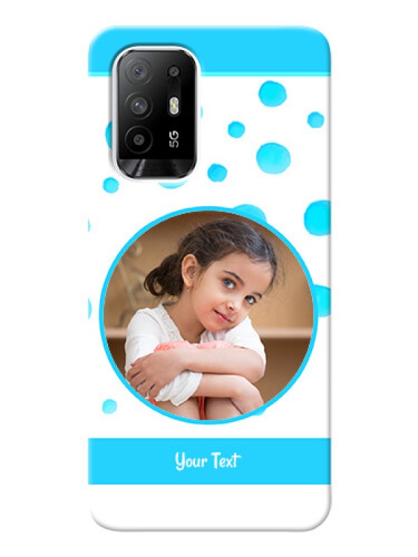 Custom Oppo F19 Pro Plus 5G Custom Phone Covers: Blue Bubbles Pattern Design