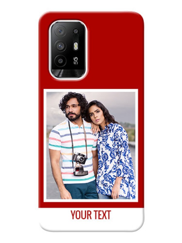 Custom Oppo F19 Pro Plus 5G mobile phone covers: Simple Red Color Design