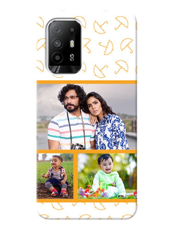 Custom Oppo F19 Pro Plus 5G Personalised Phone Cases: Yellow Pattern Design