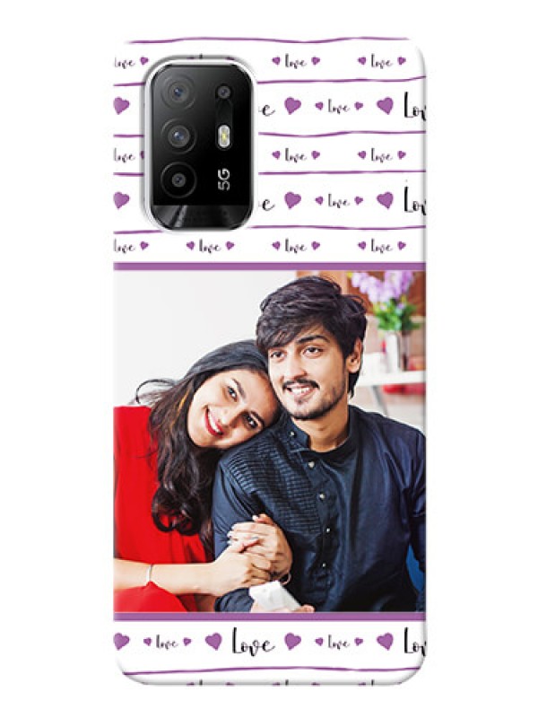 Custom Oppo F19 Pro Plus 5G Mobile Back Covers: Couples Heart Design