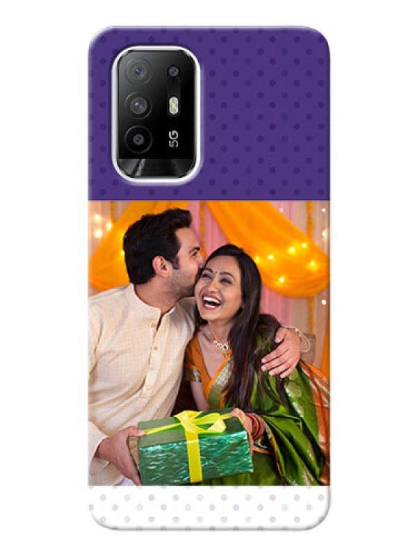 Custom Oppo F19 Pro Plus 5G mobile phone cases: Violet Pattern Design