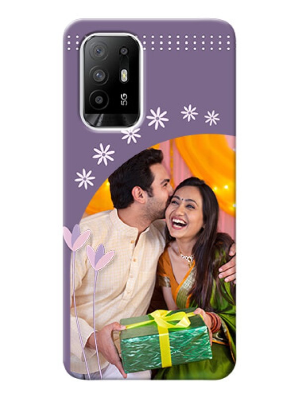 Custom Oppo F19 Pro Plus 5G Phone covers for girls: lavender flowers design 
