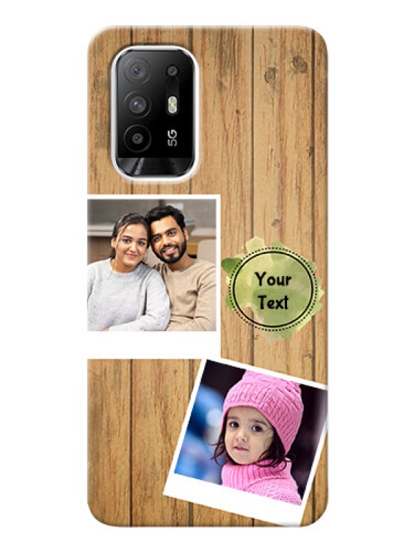 Custom Oppo F19 Pro Plus 5G Custom Mobile Phone Covers: Wooden Texture Design
