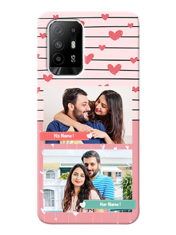 Custom Oppo F19 Pro Plus 5G custom mobile covers: Photo with Heart Design