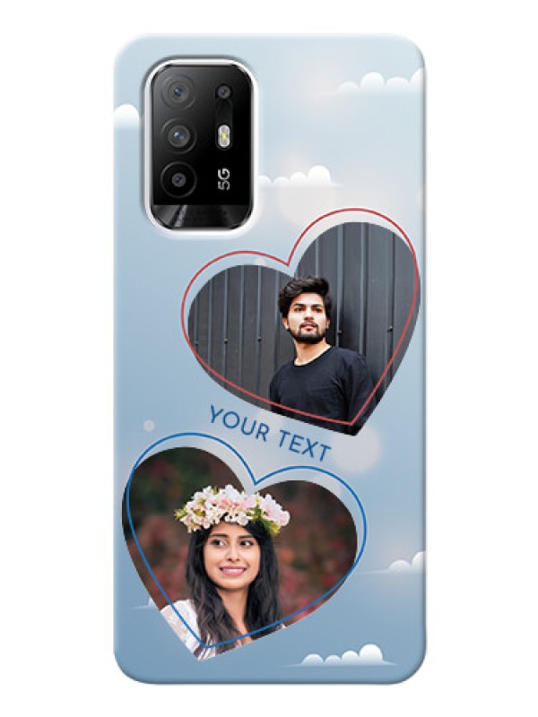 Custom Oppo F19 Pro Plus 5G Phone Cases: Blue Color Couple Design 