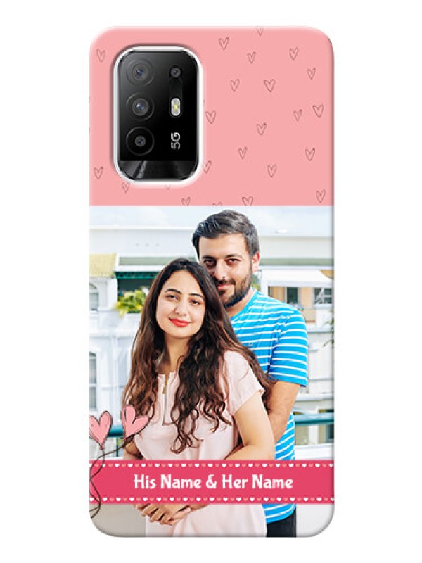 Custom Oppo F19 Pro Plus 5G phone back covers: Love Design Peach Color