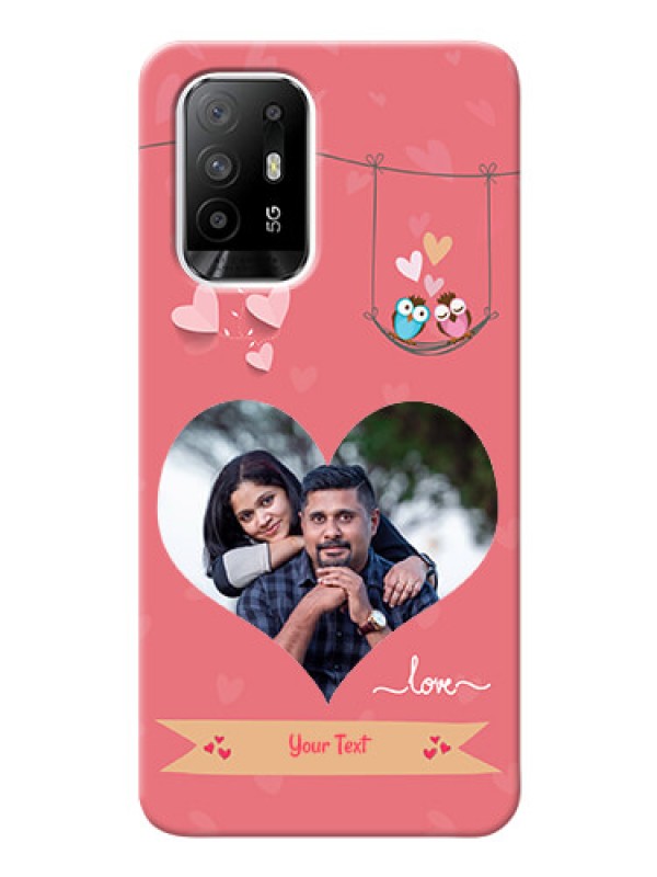 Custom Oppo F19 Pro Plus 5G custom phone covers: Peach Color Love Design 