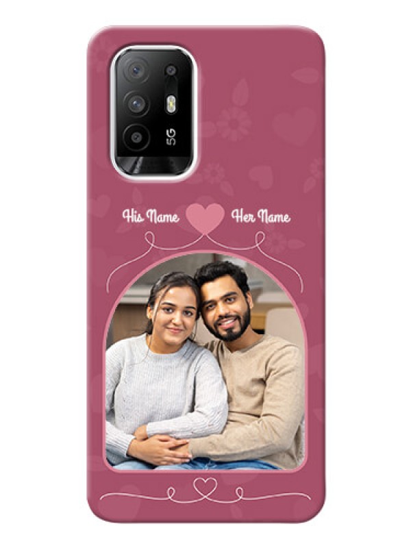 Custom Oppo F19 Pro Plus 5G mobile phone covers: Love Floral Design