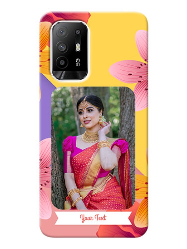 Custom Oppo F19 Pro Plus 5G Mobile Covers: 3 Image With Vintage Floral Design