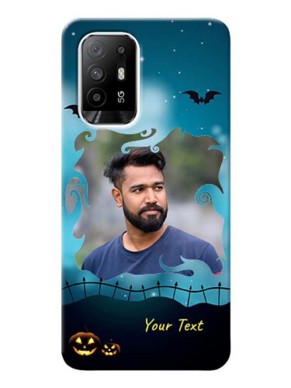 Custom Oppo F19 Pro Plus 5G Personalised Phone Cases: Halloween frame design